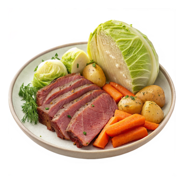 Corned beef, cabbage, potatoes and carrots